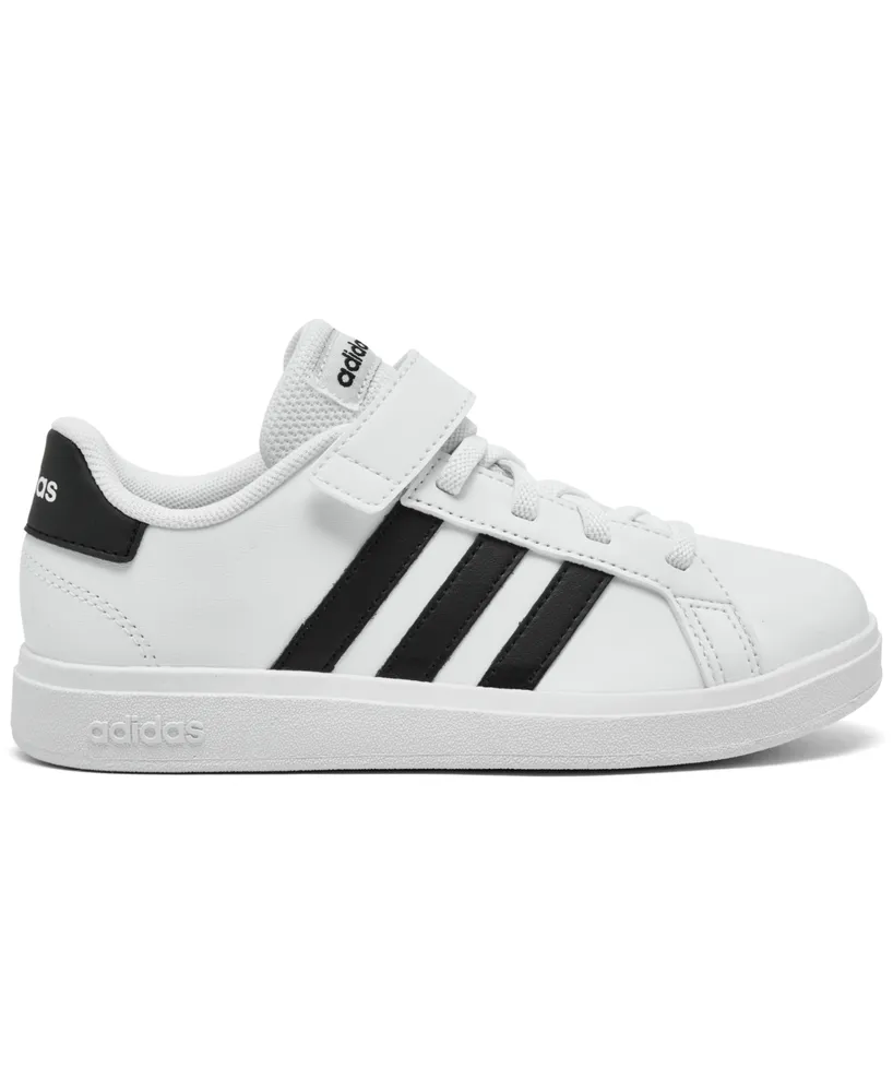 adidas Little Kids Grand Court Adjustable Strap Closure Casual Sneakers from Finish Line