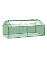 Outsunny Mini Greenhouse Portable Hot House w/ Windows, 71"x36"x28" Green