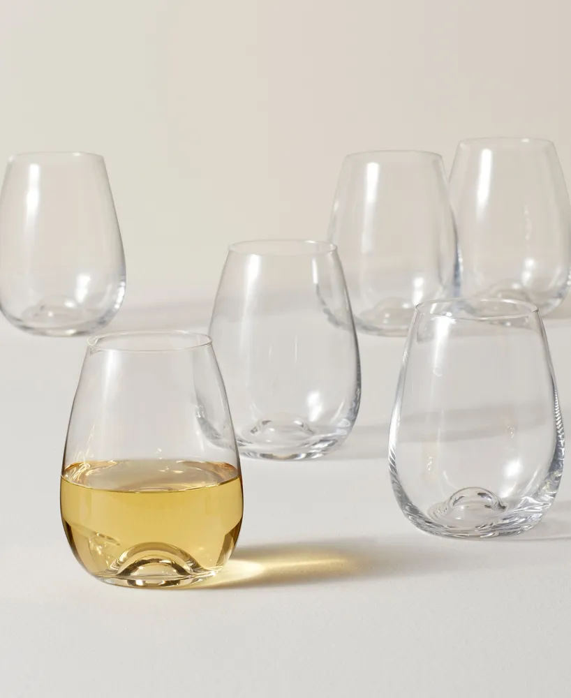Lenox Tuscany Stemless Wine Glasses 6 Piece Value Set