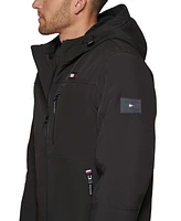 Tommy Hilfiger Men's Sherpa-Lined Softshell Hooded Jacket