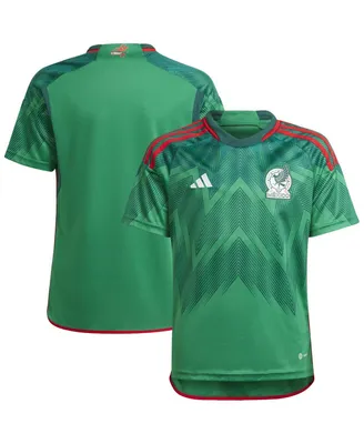 Big Boys adidas Green Mexico National Team 2022/23 Home Blank Replica Jersey