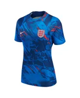 Women's Nike Blue England National Team 2022 Pre-Match Top