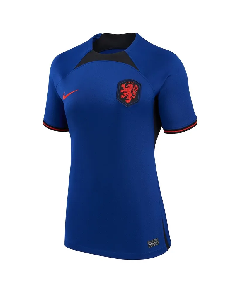 Women's Nike Royal Netherlands National Team 2022/23 Away Breathe Stadium Replica Blank Jersey