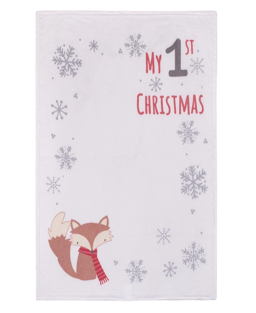 NoJo Fox "My 1st Christmas" Photo Op Baby Blanket