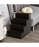 4-Step Wooden Pet Stairs