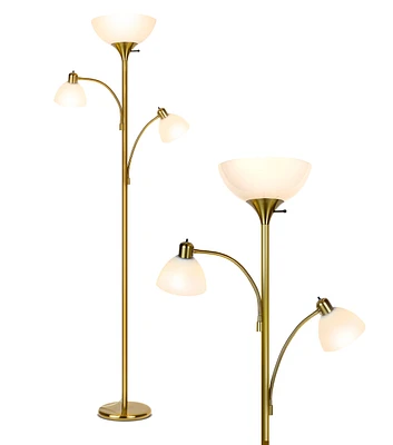Brightech Sky Dome Double 72" Led Torchiere Floor Lamp with Adjustable Arms