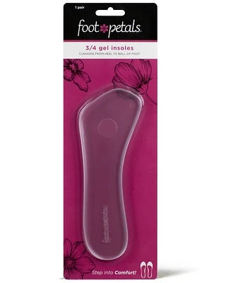 Foot Petals 3/4 Invigorating Gel Insoles Shoe Inserts