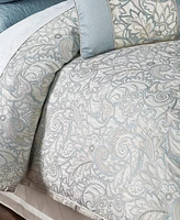 Waterford Springdale Paisley Reversible 6 Piece Comforter Set, Queen