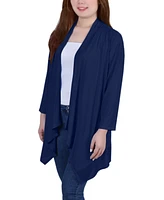 Ny Collection Petite Sharkbite Hem Cardigan