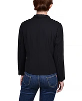 Ny Collection Petite Cropped Long Sleeve Crepe Jacket