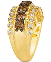 Le Vian Chocolate Diamond (1-1/4 ct. t.w.) & Nude (1/3 Multirow Ring 14k Gold (Also Available Rose or White Gold)