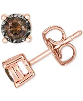 Le Vian Chocolatier Chocolate Diamond Stud Earrings (1/4 ct. t.w.) in 14k Rose Gold (Also Available in White Gold or Yellow Gold)
