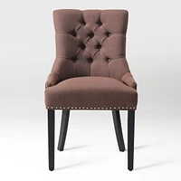 WestinTrends Upholstered Wingback Button Tufted Dining Chair