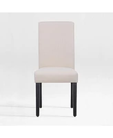 WestinTrends Upholstered Linen Fabric Dining Chair