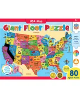 Masterpieces Explorer - Usa Map 80 Piece Floor Jigsaw Puzzle