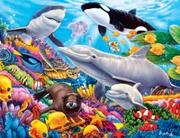 Masterpieces World of Animals Undersea Friends 100 Piece Jigsaw Puzzle