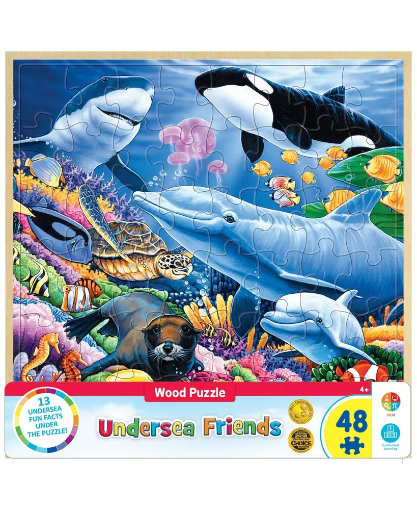 Masterpieces Wood Fun Facts - Undersea Friends 48 Piece Wood Puzzle