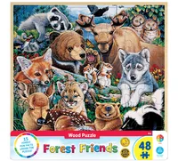 Masterpieces Wood Fun Facts Forest Friends 48 Piece Wood Jigsaw Puzzle