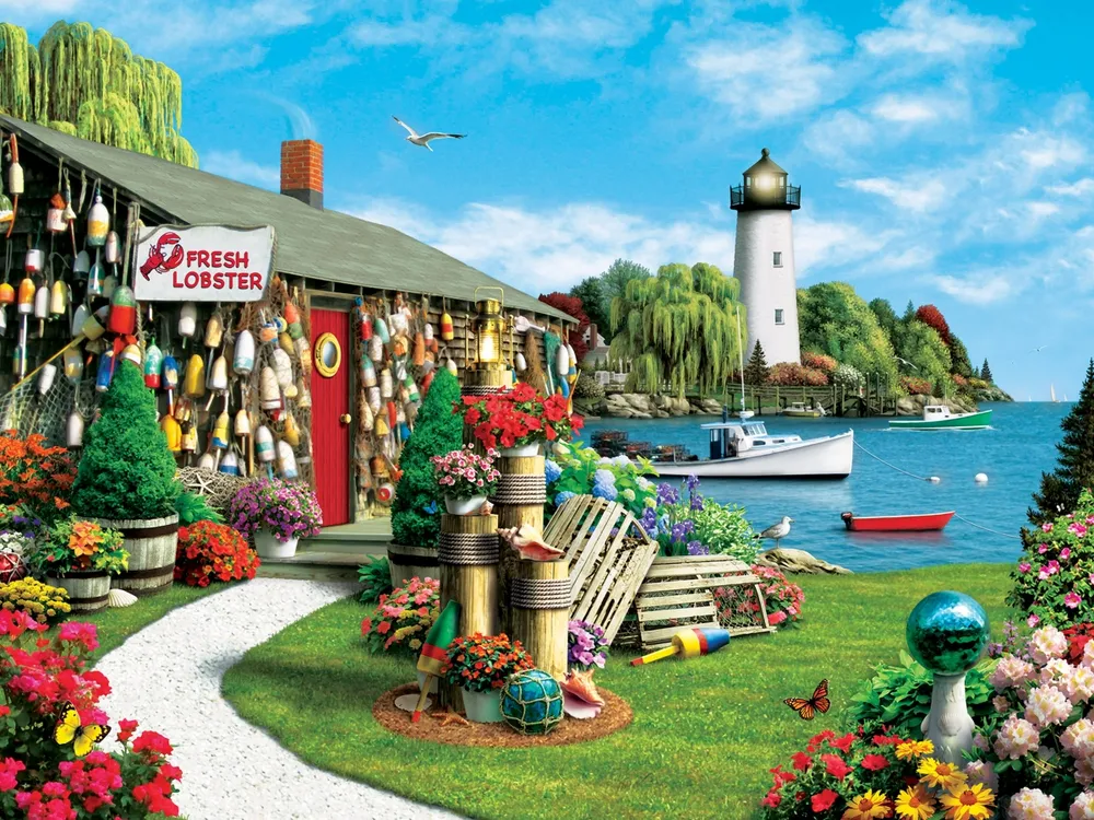 Masterpieces Memory Lane - Lobster Bay 300 Piece Ez Grip Jigsaw Puzzle