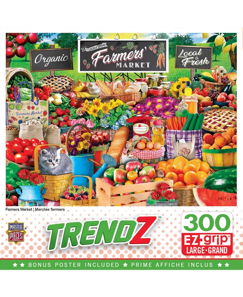 Masterpieces Trendz - Farmer's Market 300 Piece Ez Grip Jigsaw Puzzle
