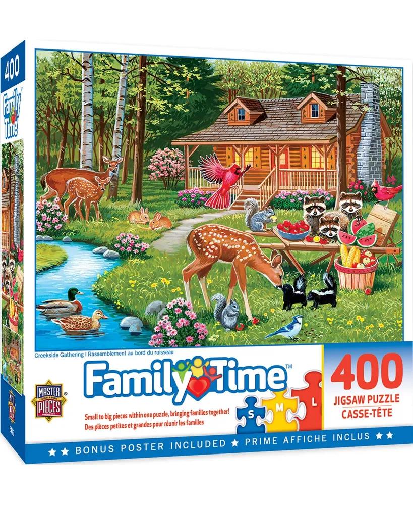 Masterpieces Family Time - Creekside Gathering 400 Piece Jigsaw Puzzle