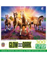 Masterpieces Glow in the Dark - Wild Stallions 300 Piece Ez Grip Puzzle