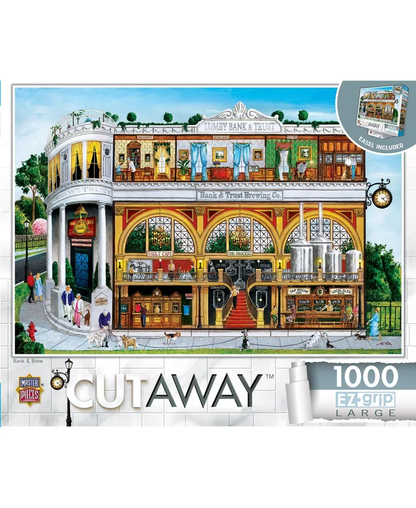 Masterpieces Cutaway - Bank & Brew 1000 Piece Ez Grip Jigsaw Puzzle