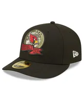 Men's New Era Black Arizona Cardinals 2022 Salute To Service Low Profile 59FIFTY Fitted Hat