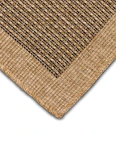 Liora Manne' Sahara Texture Border 5'3" x 7'3" Outdoor Area Rug