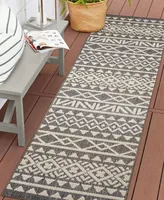 Liora Manne' Cove Peruvian Stripe 1'11" x 7'6" Runner Outdoor Area Rug