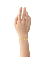 And Now This High Polished Link Chain Bracelet 18K Gold Plated Brass