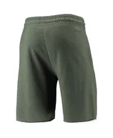Men's Concepts Sport Heathered Green Washington Nationals Mainstream Logo Terry Tri-Blend Shorts