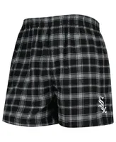 Men's Concepts Sport Black, Gray Chicago White Sox Ledger Flannel Boxers