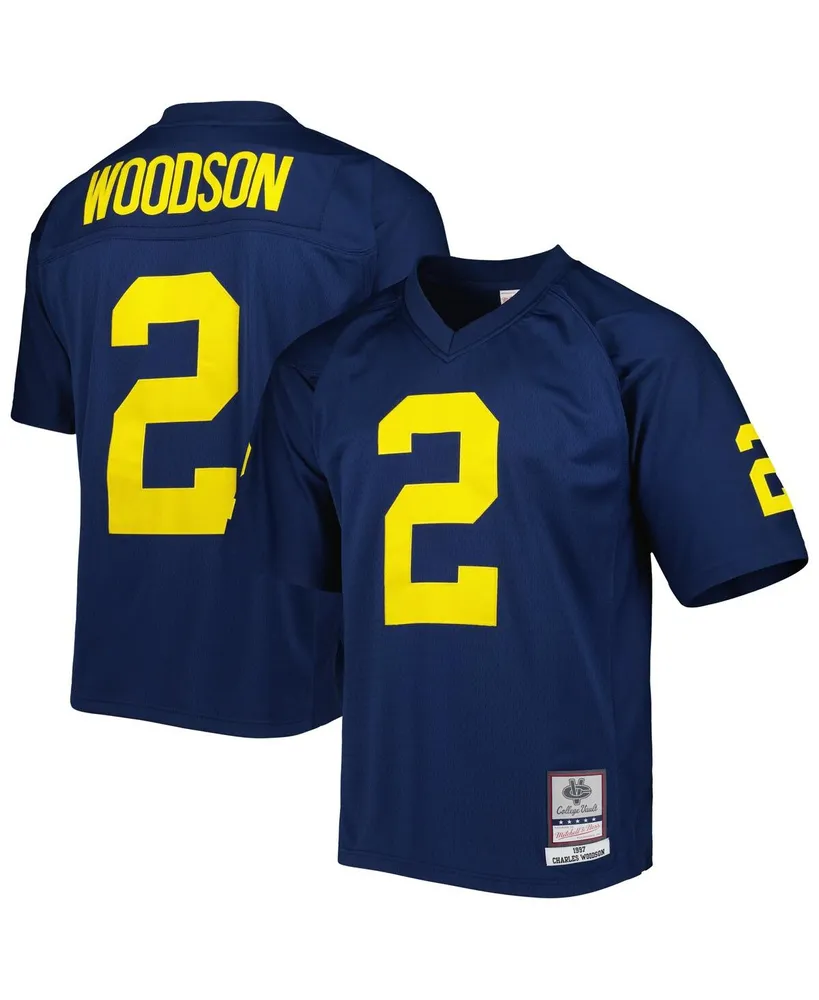 Men's Mitchell & Ness Charles Woodson Navy Michigan Wolverines Authentic Jersey