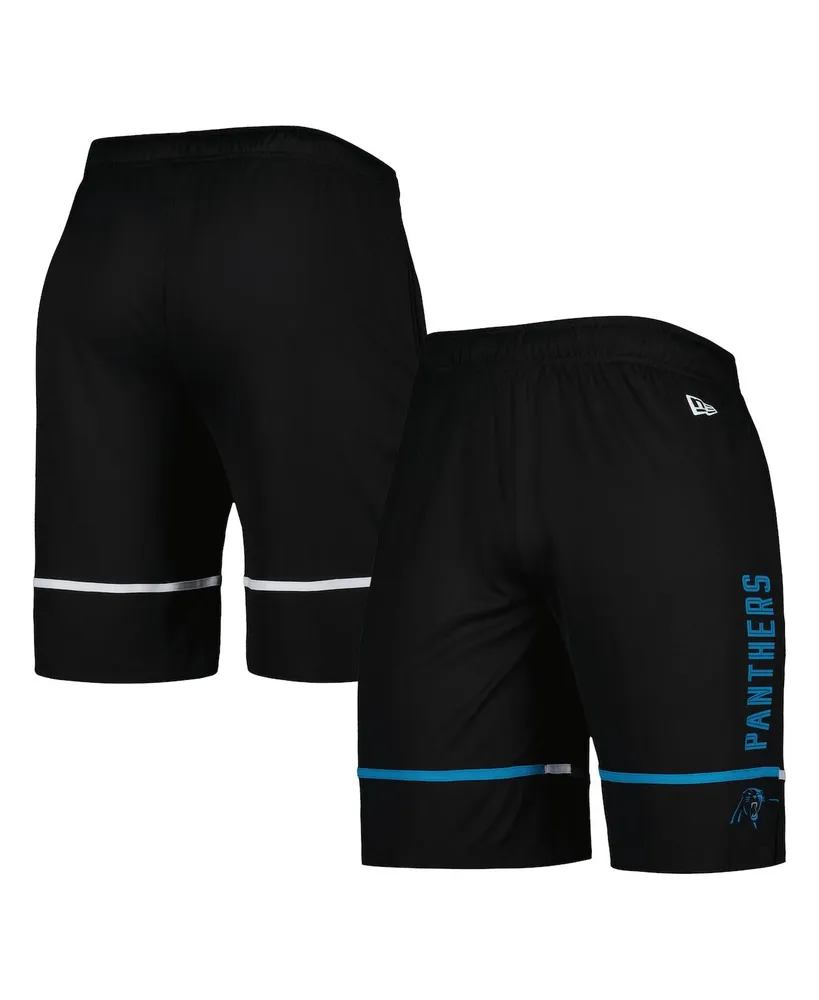 Men's New Era Black Carolina Panthers Combine Authentic Rusher Training Shorts