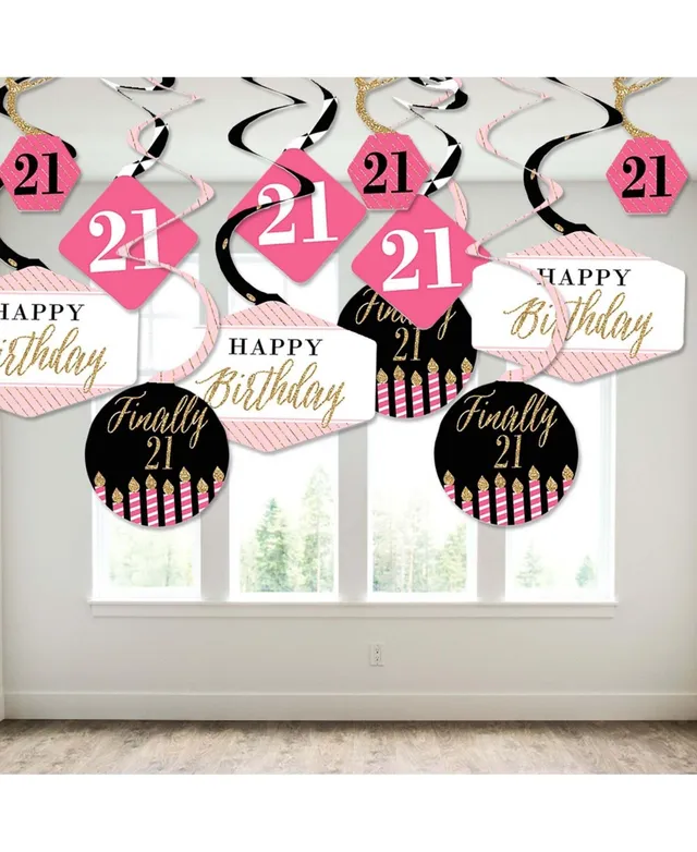 Big Dot of Happiness Finally 21 - 21st Birthday - DIY Party Supplies -  Birthday Party DIY Wrapper Favors & Decorations - Set of 15