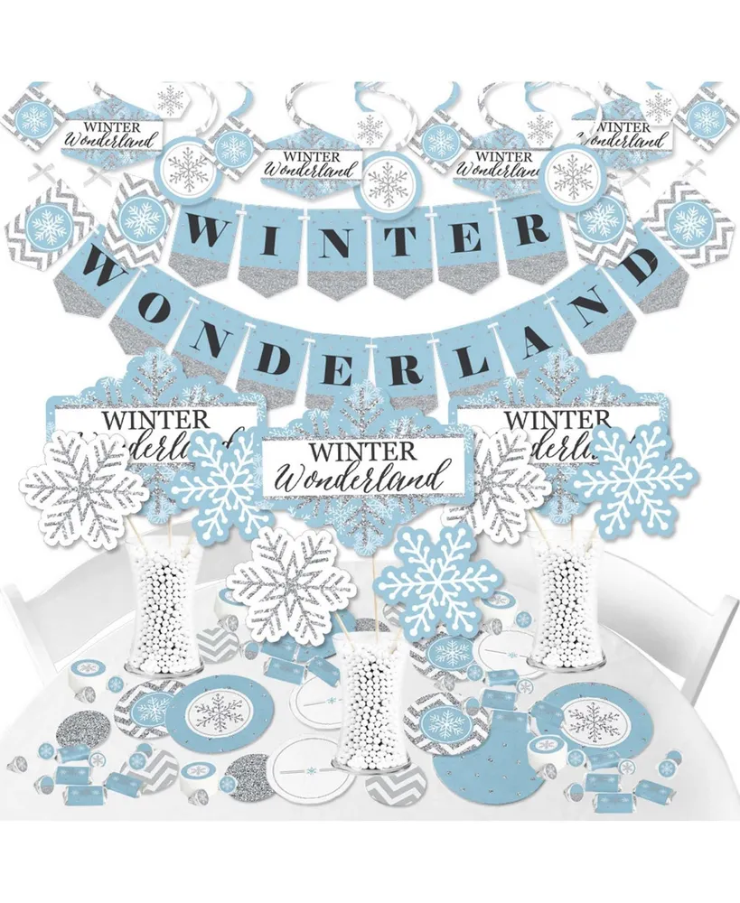 Big Dot Of Happiness Pink Winter Wonderland - Holiday Snowflake