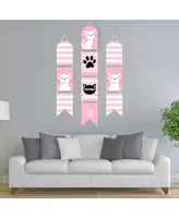 Purr-fect Kitty Cat - Hanging Vertical Paper Door Banners - Indoor Door Decor