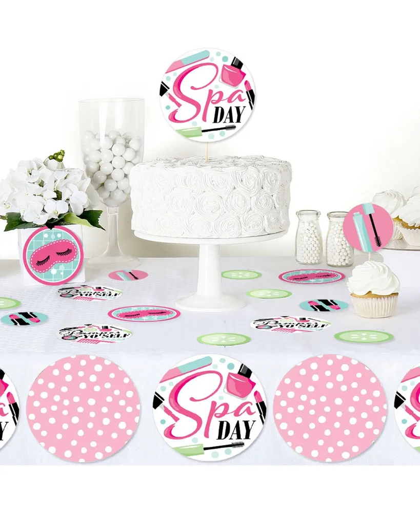 Spa Day - Girls Makeup Party Decor - Large Confetti 27 Ct