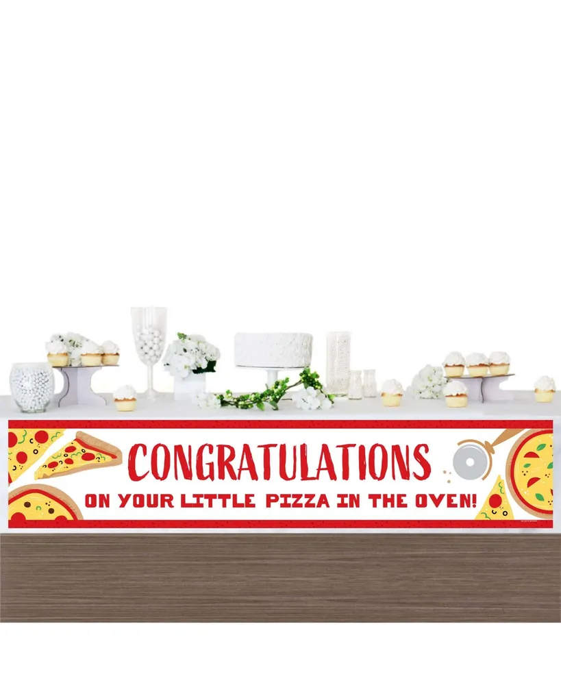 Pizza Party Time - Baby Shower Decorations Party Banner