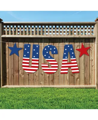 Stars & Stripes - Large Patriotic Party Decor - Usa - Outdoor Letter Banner