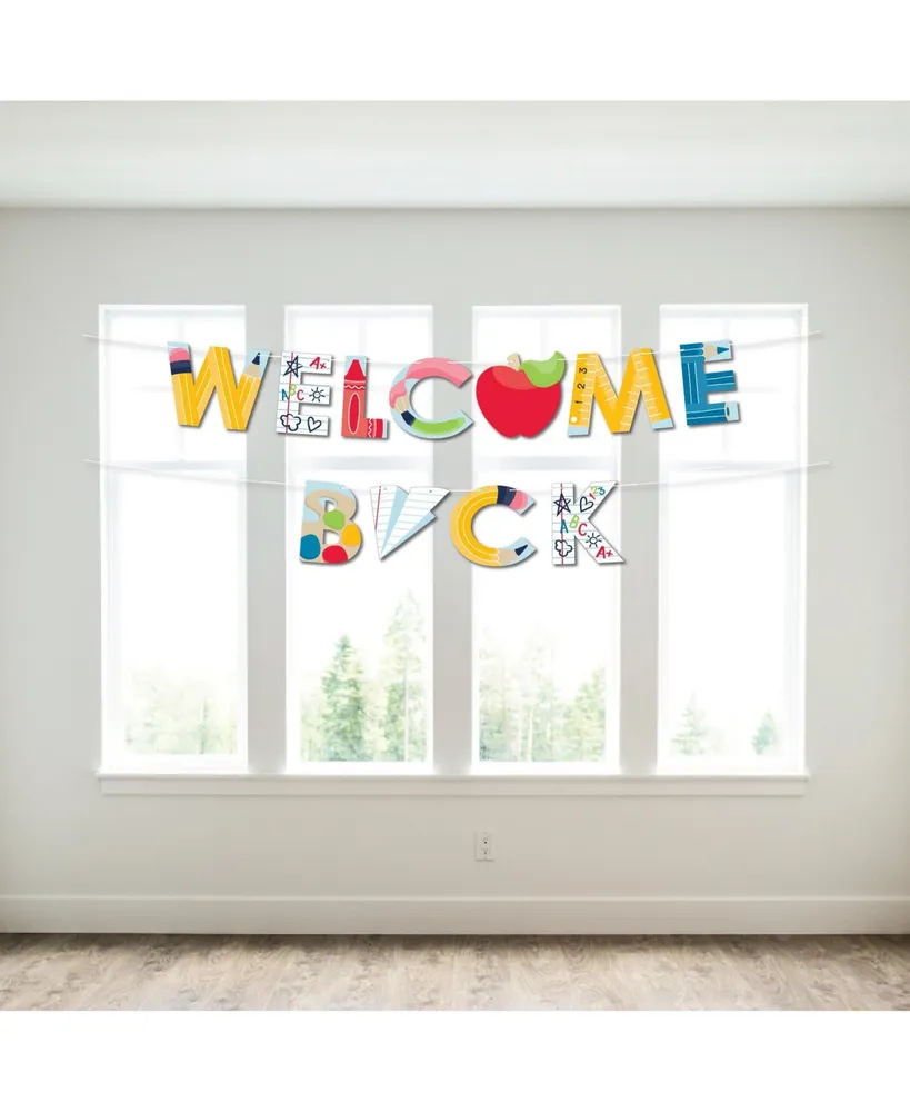 Back to School - Large Classroom Decor - Welcome Back - Outdoor Letter Banner