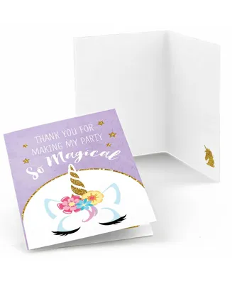 Rainbow Unicorn Magical Baby Shower or Birthday Party Thank You Cards (8 count)