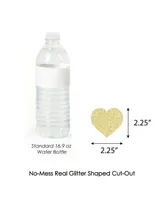 Big Dot of Happiness Gold Glitter Hearts - No-Mess Real Gold Glitter Cut-Outs Confetti - 24 Ct