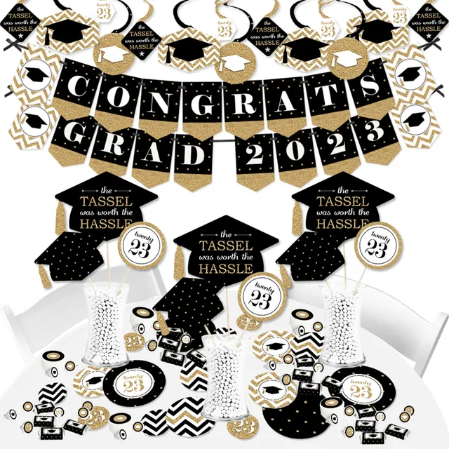 Big Dot Of Happiness Tassel Worth The Hassle Gold Party 4x6