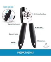Zulay Kitchen Soft Edge Can Opener With Stainless Steel Blades and Large Turn Knob