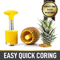 Zulay Kitchen Pineapple Corer and Slicer Tool - Pineapple Cutter With Sharp Built-in Blade & Detachable Handle