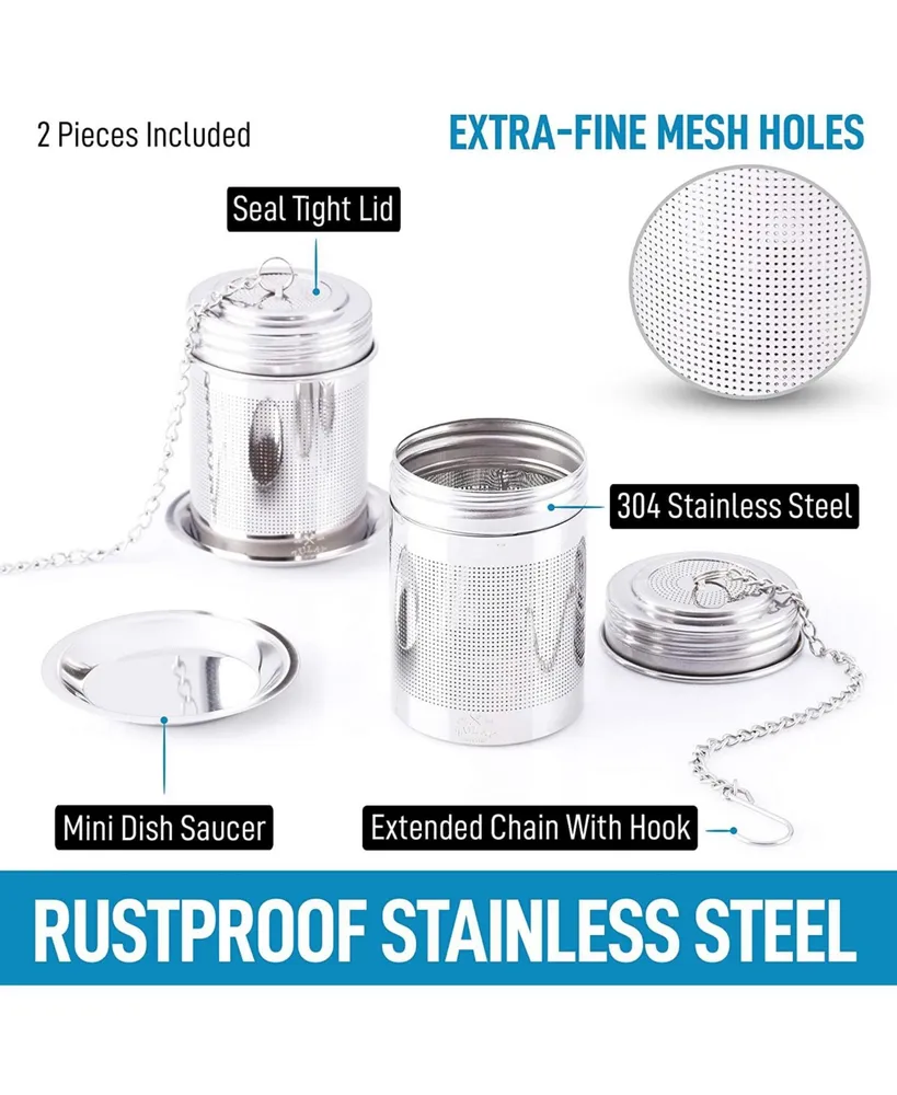 Zulay Kitchen Stainless Steel Tea Infusers 2-Pc.