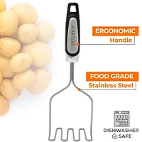 Zulay Kitchen Premium Masher Hand Tool and Potato Smasher Metal Wire Utensil
