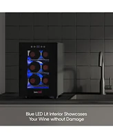 Tzumi IonChill 6-Bottle Wine Cooler 13-Liter Mini Fridge